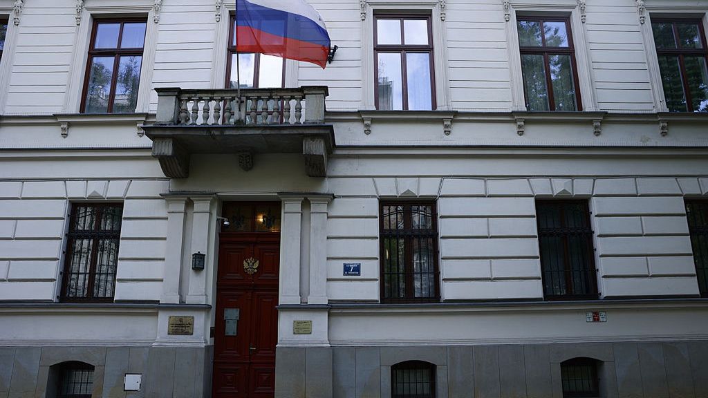 Poland Closes Russian Cosulate In Krakow
A view of the Russian Consulate closed after the decision of Polish Minister of Foreign Affairs, in Krakow, Poland on May 12, 2025. (Photo by Jakub Porzycki/NurPhoto via Getty Images)
NurPhoto
international relations, diplomatic closure, consulate closure, closure, international diplomacy, political decision, government decision, bilateral relations, jakub porzycki, political relations, diplomatic mission, polish minister of foreign affairs, consulate operations, geopolitical tension, diplomatic measures, building, diplomatic relations, consular affairs, nurphoto, diplomatic entities., polish-russian relations, russian consulate, krakow consulate, may 12, european politics, russian, foreign policy, ministerial action