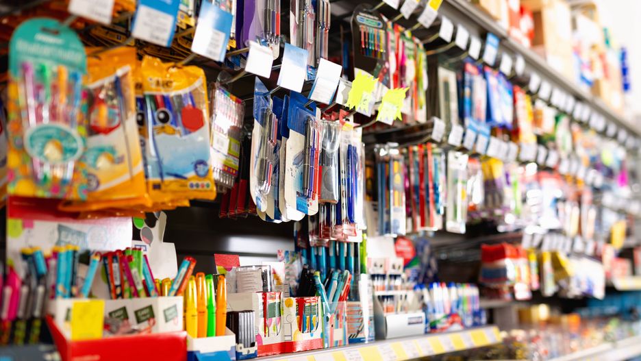 Colorful bright beautiful quality pen shelves in office supply store
Iakov Filimonov (JackF)
supermarket, shop, retail, packaging, nonfood, label, shelf, raw, store, price, consumerism, trade, product, sale, goods, commerce, many, colorful, color, market, mall, variety, fmcg, assortment, marketing, brand, packet, nobody, indoors, inside, pens, pencils, corrector, stationery, tip, marker, glue, ball, case, show, writing, drawing, office, implements, materials