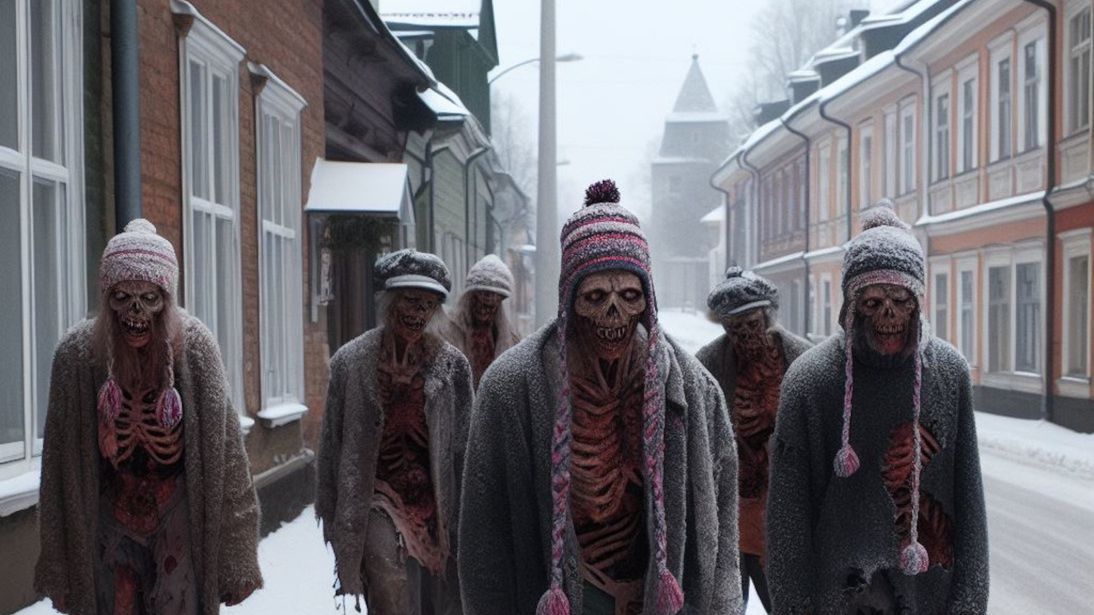 Zombie na fińskiej ulicy - wizualizacja