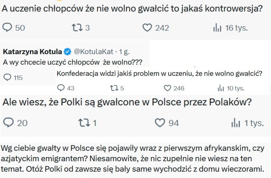 Komentarze pod wpisem Sławomira Mentzena