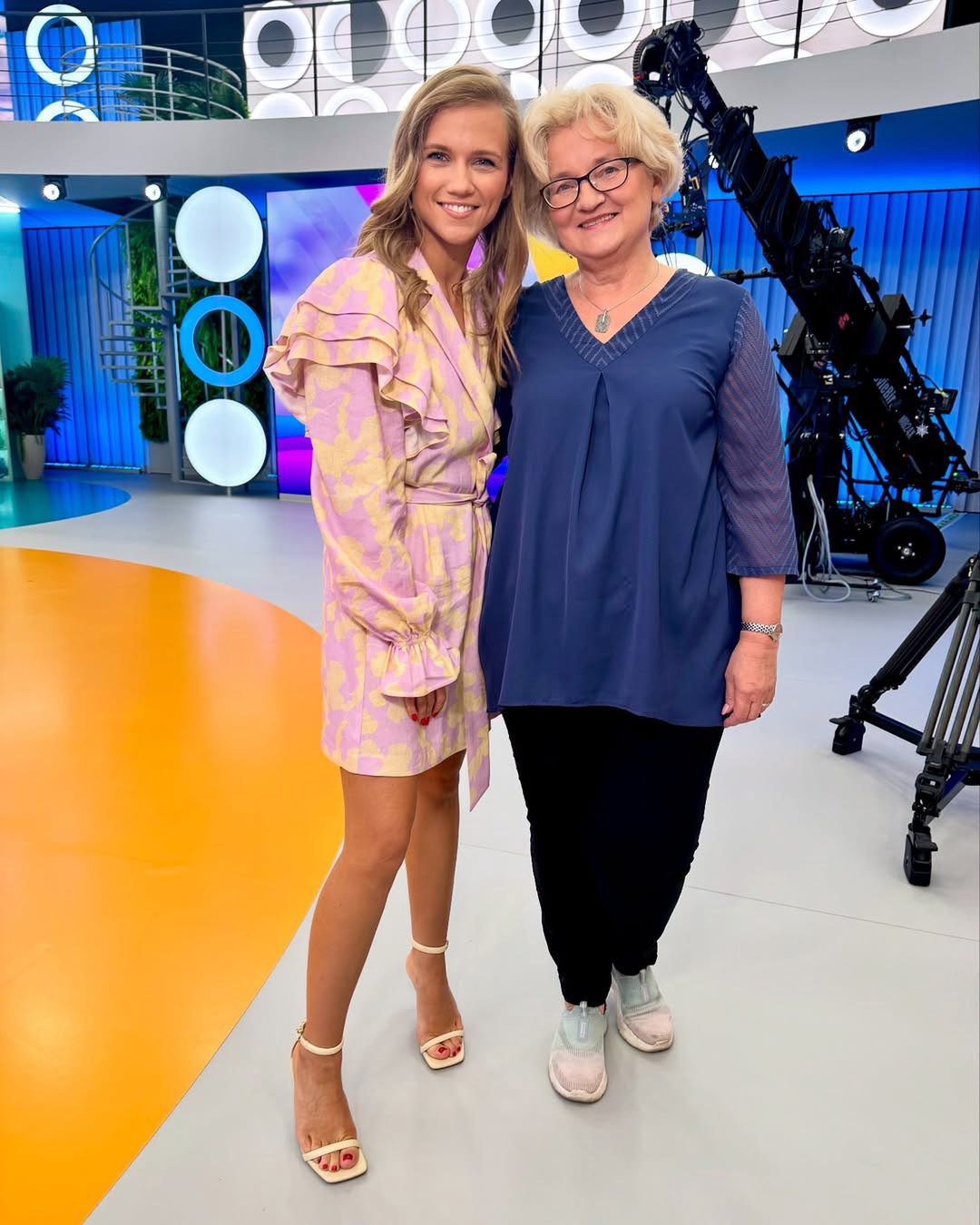 Agnieszka Kaczorowska z mamą w "halo tu polsat"