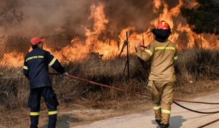 Grecja w ogniu. Dzieci uciekały z obozu przed płomieniami