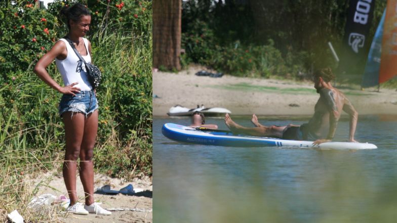 Aleksandra Szwed z rodziną nad morzem