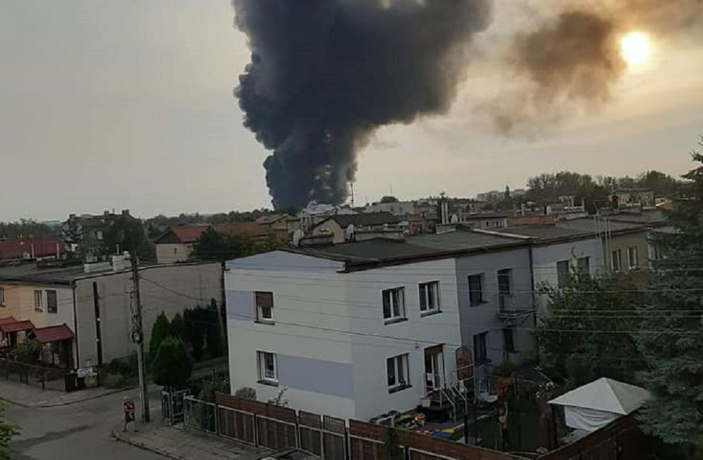 Sosnowiec. Groźny pożar na wysypisku śmieci