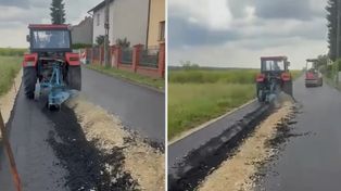 Rolnik zaorał asfalt. Teraz wyszedł na wolność. Adwokat mówi wprost