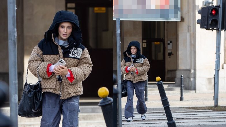 Marina Łuczenko w centrum Warszawy