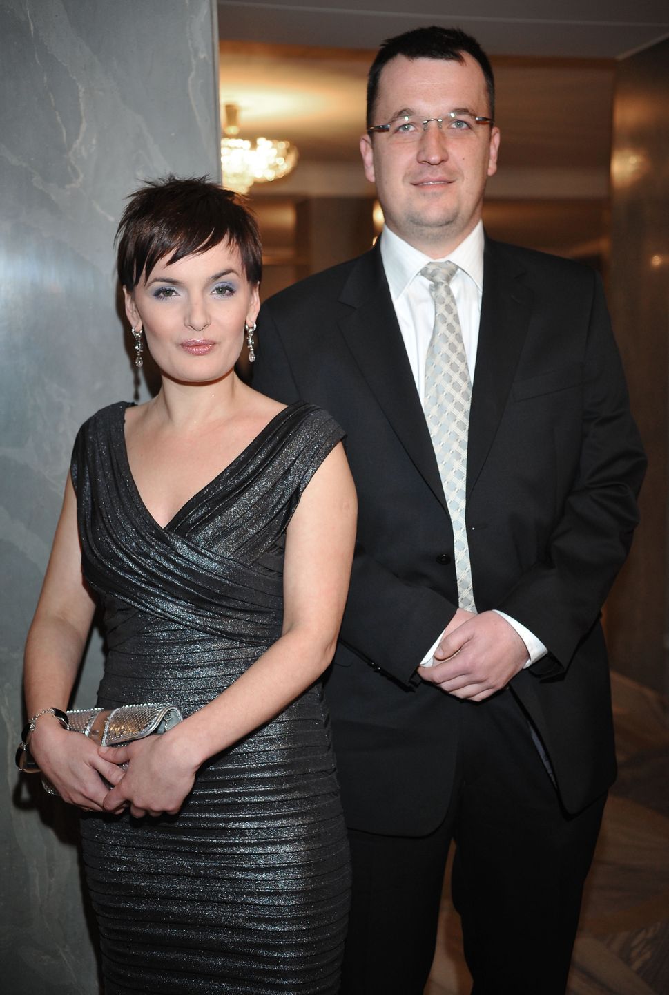 Dorota Gawryluk z mężem, 2007 r.