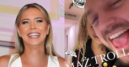 Sandra Kubicka i Baron wwąchują się w torbę z kolagenem. "MĄŻ TROLL TO SKARB"