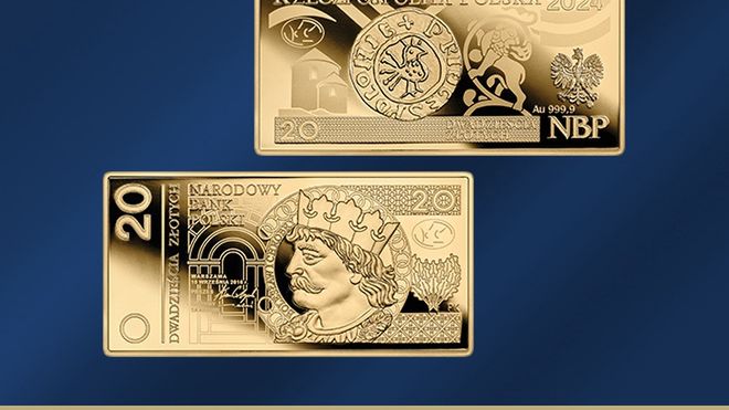 Narodowy Bank Polski wprowadza do obiegu złotą monetę „Banknot o nominale 20 zł”