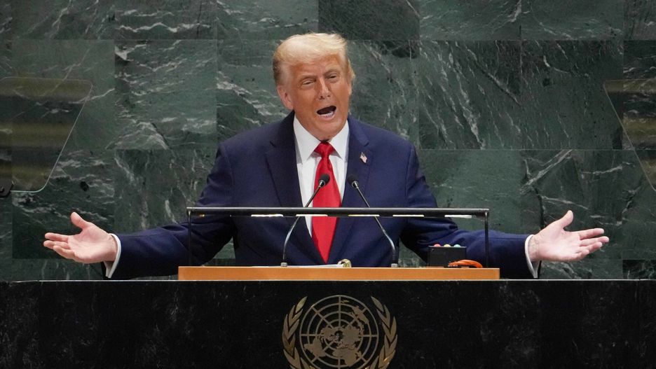 80. sesja Zgromadzenia Og�lnego ONZ
TOPSHOT - US President Donald Trump delivers remarks to the United Nations General Assembly at the UN headquarters in New York City on September 23, 2025. (Photo by TIMOTHY A. CLARY / AFP)
TIMOTHY A. CLARY
