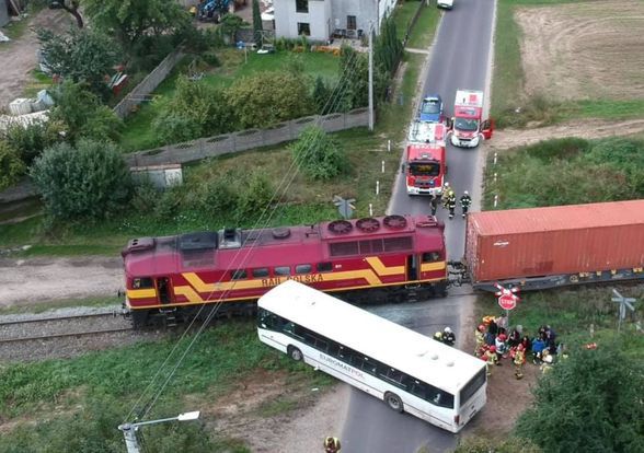 Wielkopolska. Pociąg wjechał w autobus. Ranne dzieci