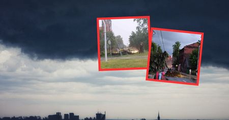 Burze suną przez woj. śląskie. Ulewny deszcz i silny wiatr paraliżują region