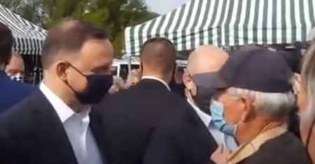Andrzej Duda w Garwolinie. Mieszkaniec przyszedł z żalem do prezydenta