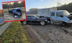 Karambol na S6. Karetki zabrały rannych