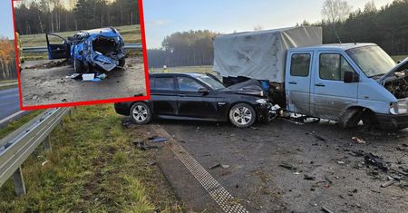 Karambol na S6. Karetki zabrały rannych