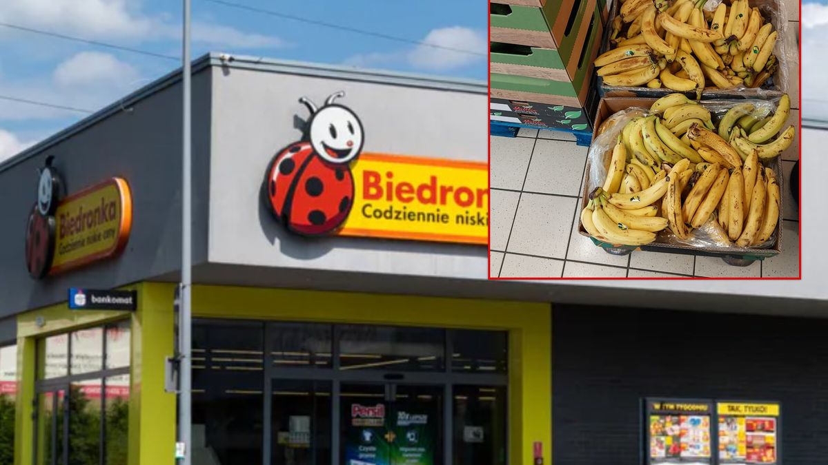 Takie banany w Biedronce idą na śmietnik.