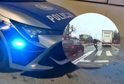 O krok od tragedii w Gostyniu. Kierowca prawie uderzył w motorowerzystę