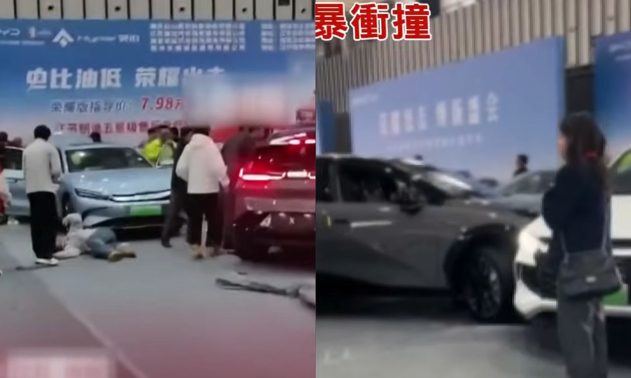 Niepokojący wypadek w Chinach. Auto samo ruszyło z wystawy na targach