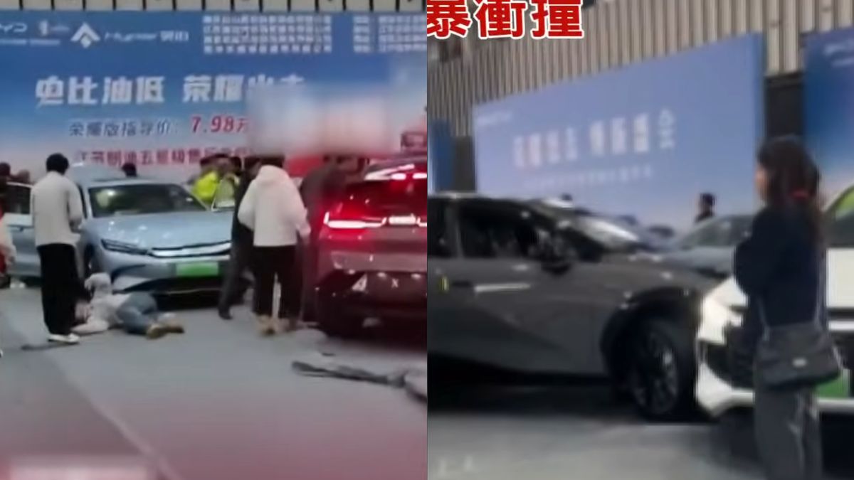 Chiński crossover nagle ruszył z miejsca podczas wystawy