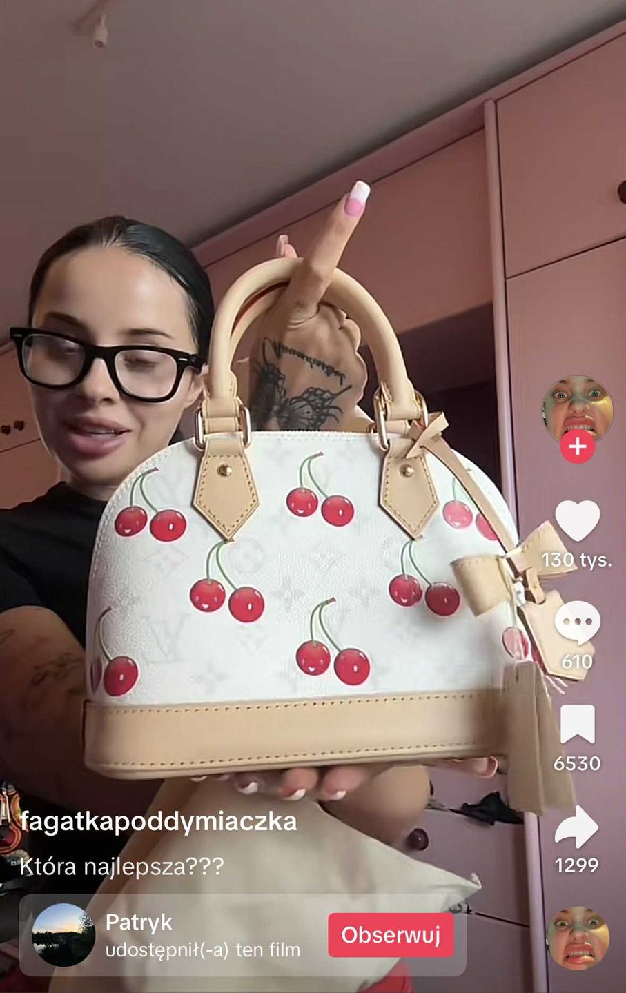 Louis Vuitton LV x Takashi Murakami TM Cherry Alma BB Monogram