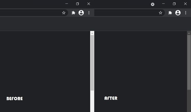 Jasny i ciemny pasek przewijania w Google Chrome Canary, fot. Windows Latest.