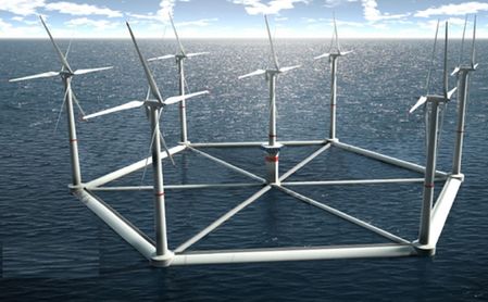 Nowy system pływających turbin wiatrowych