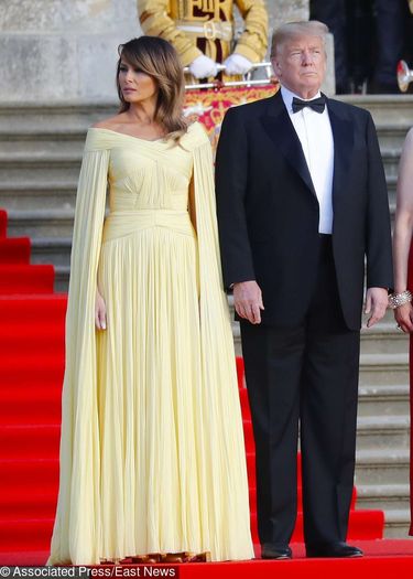 Melania Trump w żółtej sukience