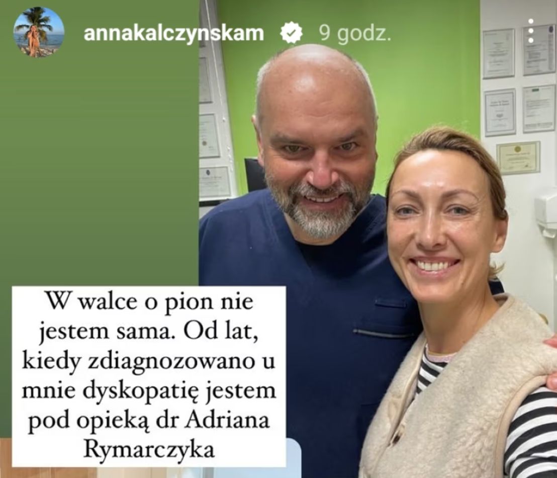 Anna Kalczyńska zmaga się z dyskopatią