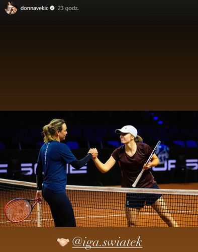 Donna Vekić w Stuttgarcie trenowała z Igą Świątek (fot. www.instagram.com/donnavekic)