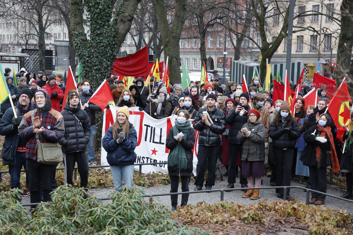W stolicy Szwecji protestowano przeciwko prezydentowi Turcji
