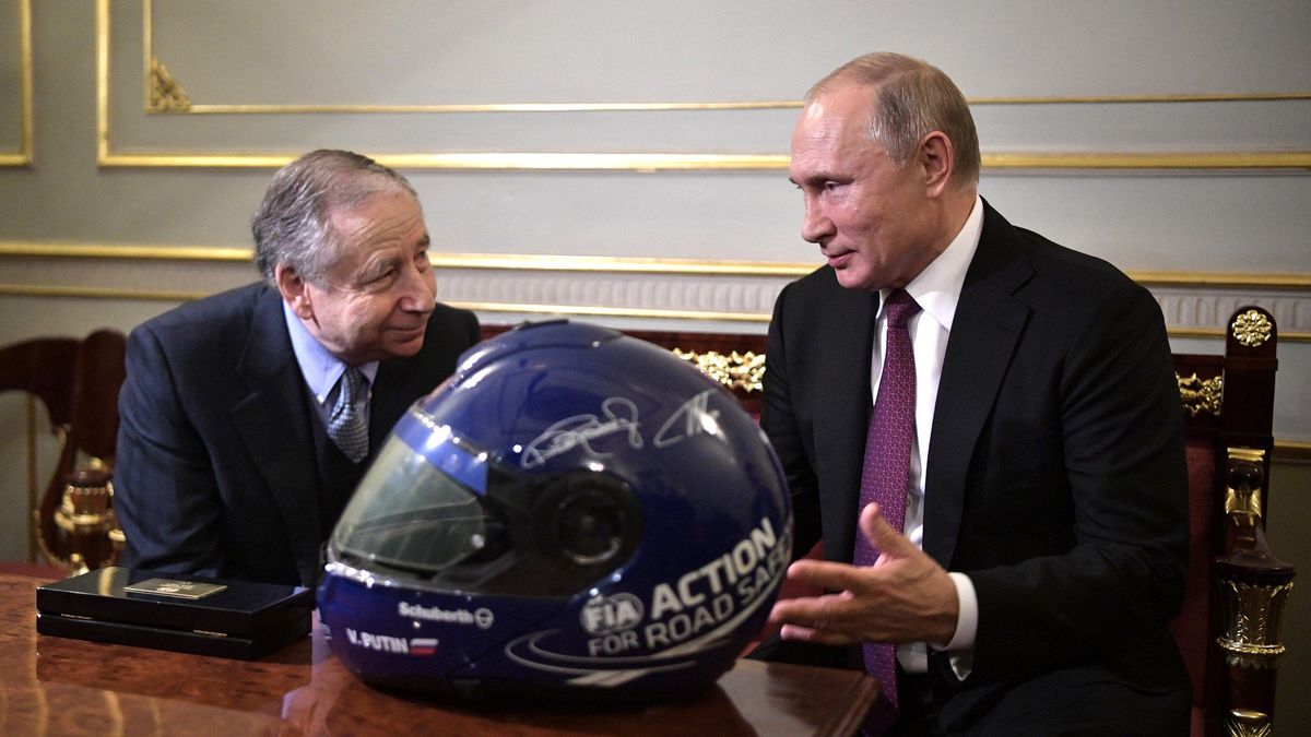 Zdjęcie okładkowe artykułu: Twitter / President of Russia / Na zdjęciu: Jean Todt (po lewej) i Władimir Putin