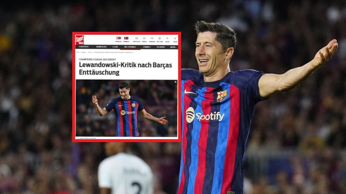 Robert Lewandowski (Barcelona) w meczu z Interem Mediolan