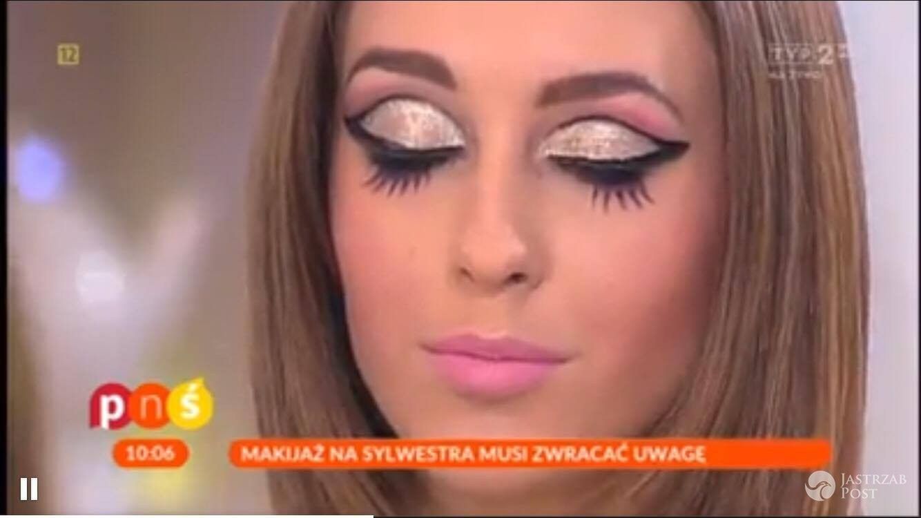 Brokat na powiekach na Sylwestra