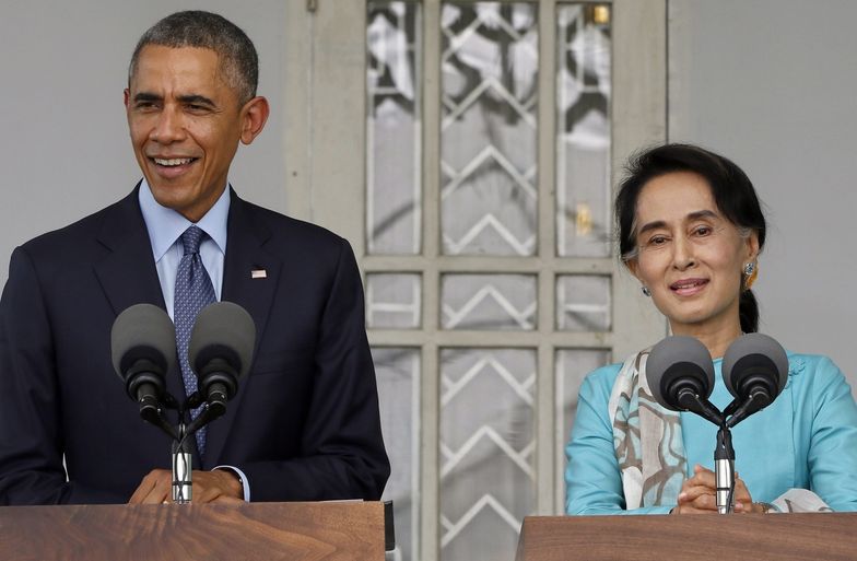 Barack Obama i Suu Kyi o reformach w Birmie i dyskryminującej konstytucji