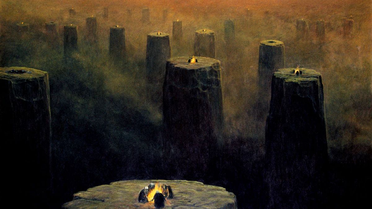 Ponury ambient, brud i katedra. Jak wyglądałaby gra oparta na obrazach Beksińskiego? [Jawne Sny] 1