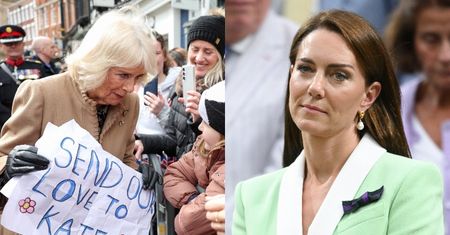 Królowa Camilla zatrzymana wśród tłumu przez kilkuletnie dziewczynki. Wspomniała o SAMOPOCZUCIU księżnej Kate (WIDEO)