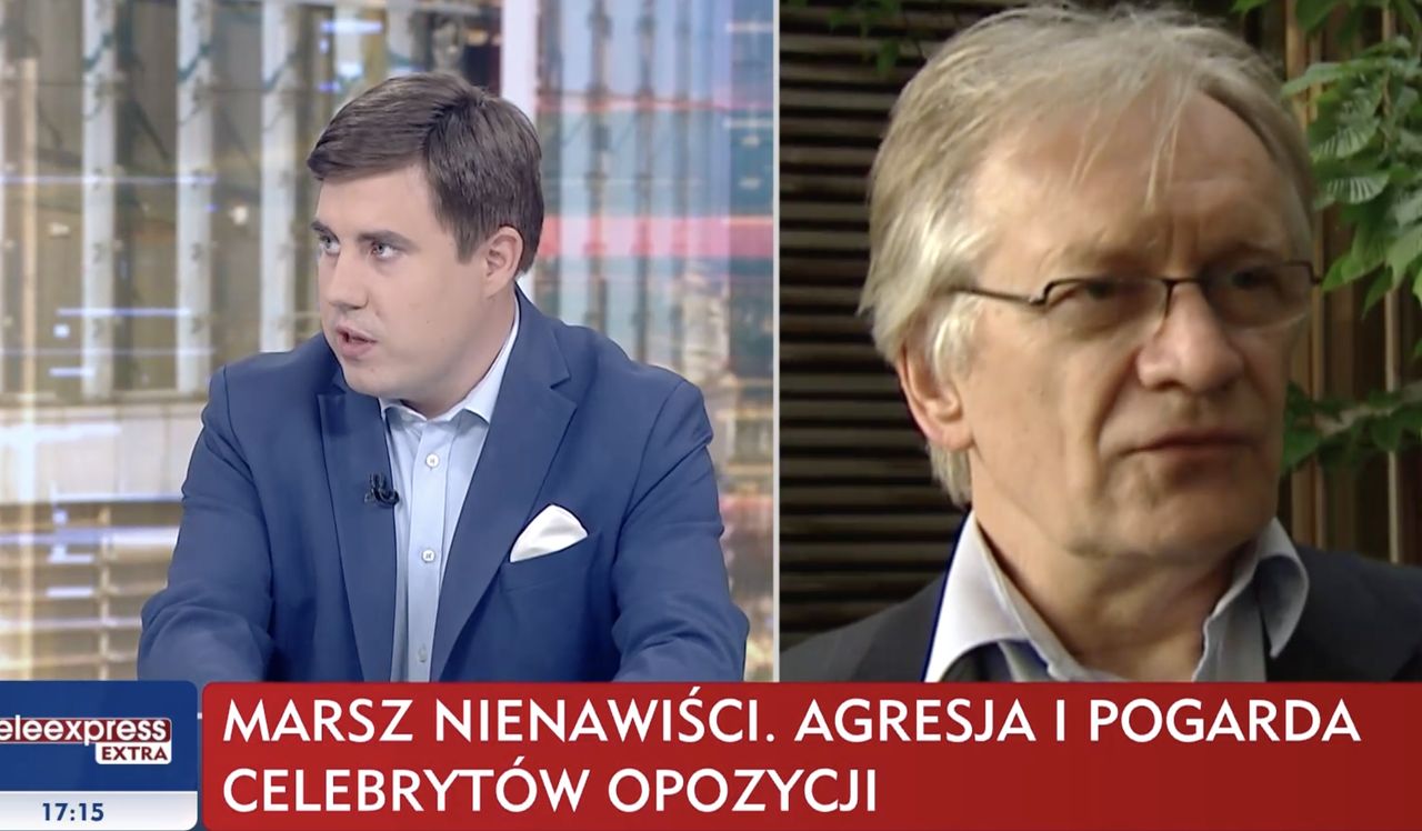 Krytyka celebrytów biorących udział w marszu na antenie TVP Info