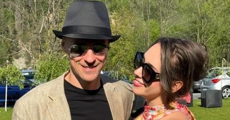 ZAKOCHANI Piotr Żyła i Marcelina Ziętek pozdrawiają z wesela. Ładnie wyglądali?  (FOTO)