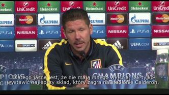 Konferencja prasowa Simeone przed meczem z Juventusem Turyn