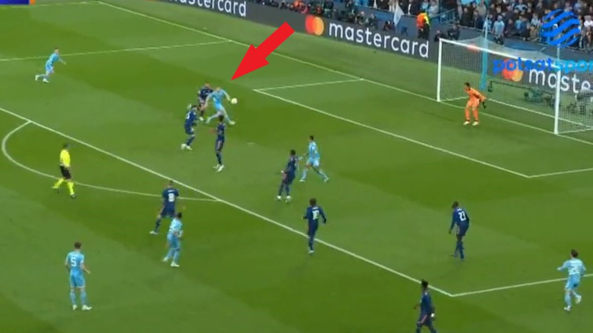 gol Kevina de Bruyne (Manchester City) w meczu z Realem Madryt