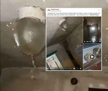 Dramat mieszkańców Gdańska. "Woda leje się z sufitu, po ścianach, z lamp"