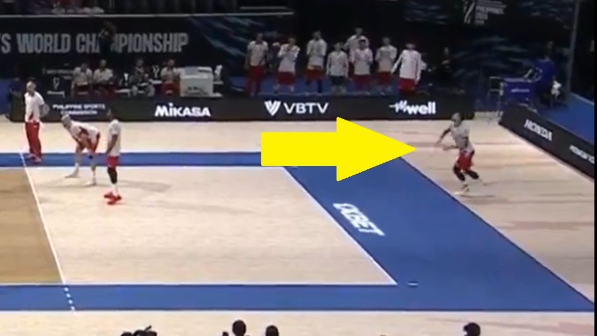 Twitter / Polsat Sport / Jakub Kochanowski w meczu Polska - Rumunia