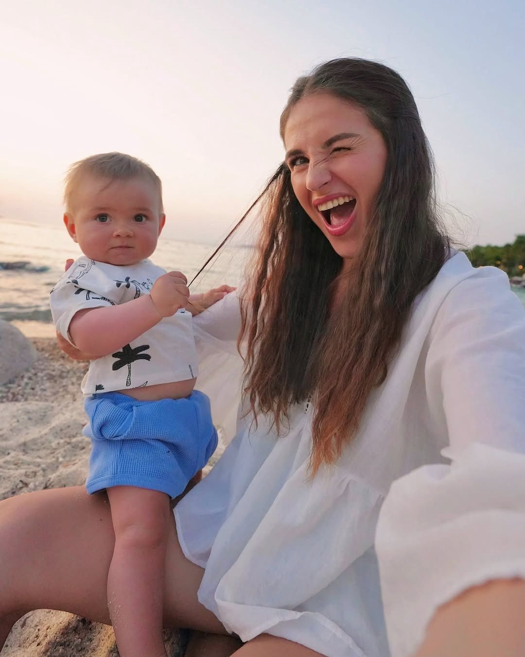 Ula Grotyńska z synem