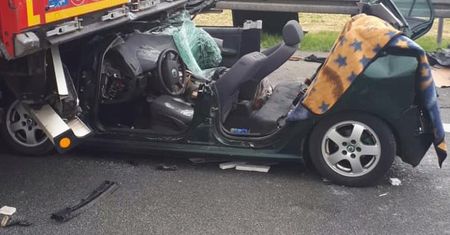 Wypadek na A2 pod Poznaniem. Zderzyły się 3 pojazdy