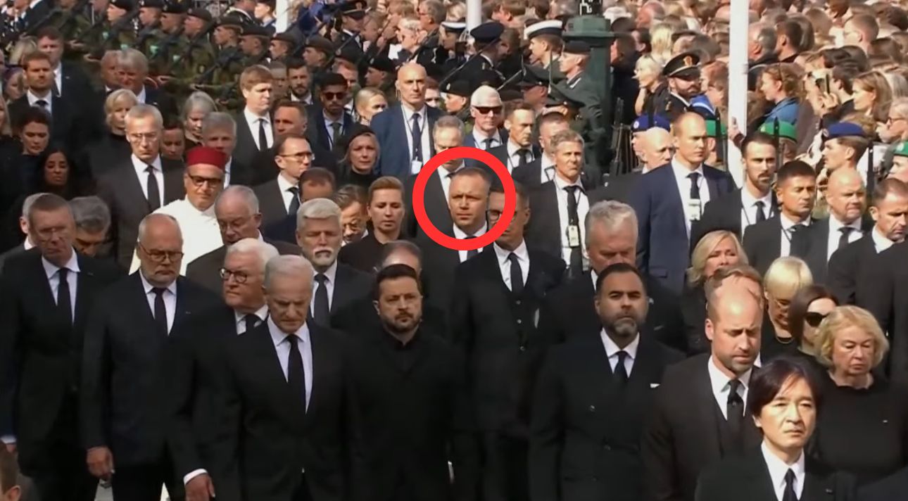 Karol Nawrocki na pogrzebie króla Haralda V