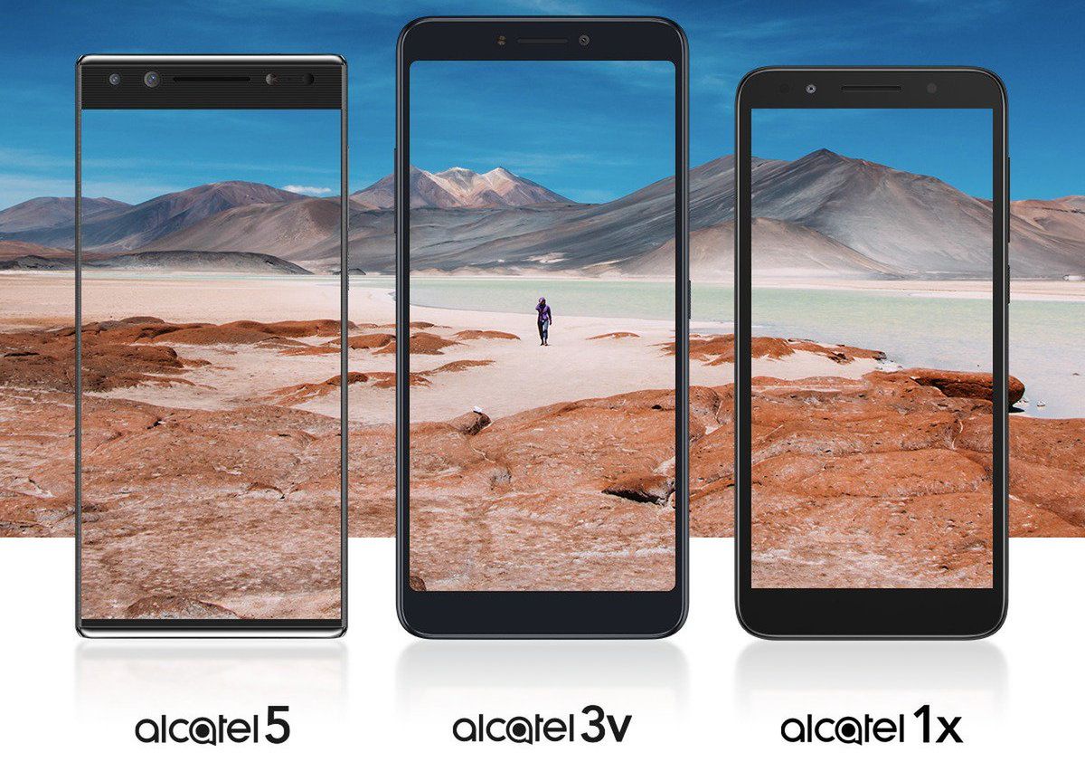 Od lewej: Alcatel 5, Alcatel 3v i Alcatel 1x