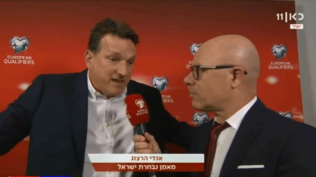 Twitter / twitter.com/BabaGol_/ / Trener Izraela, Andreas Herzog, po meczu ze Słowenią (eliminacje Euro 2020)