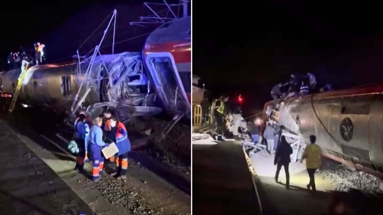 Dramat w Hiszpanii. Nagranie z miejsca katastrofy kolejowej