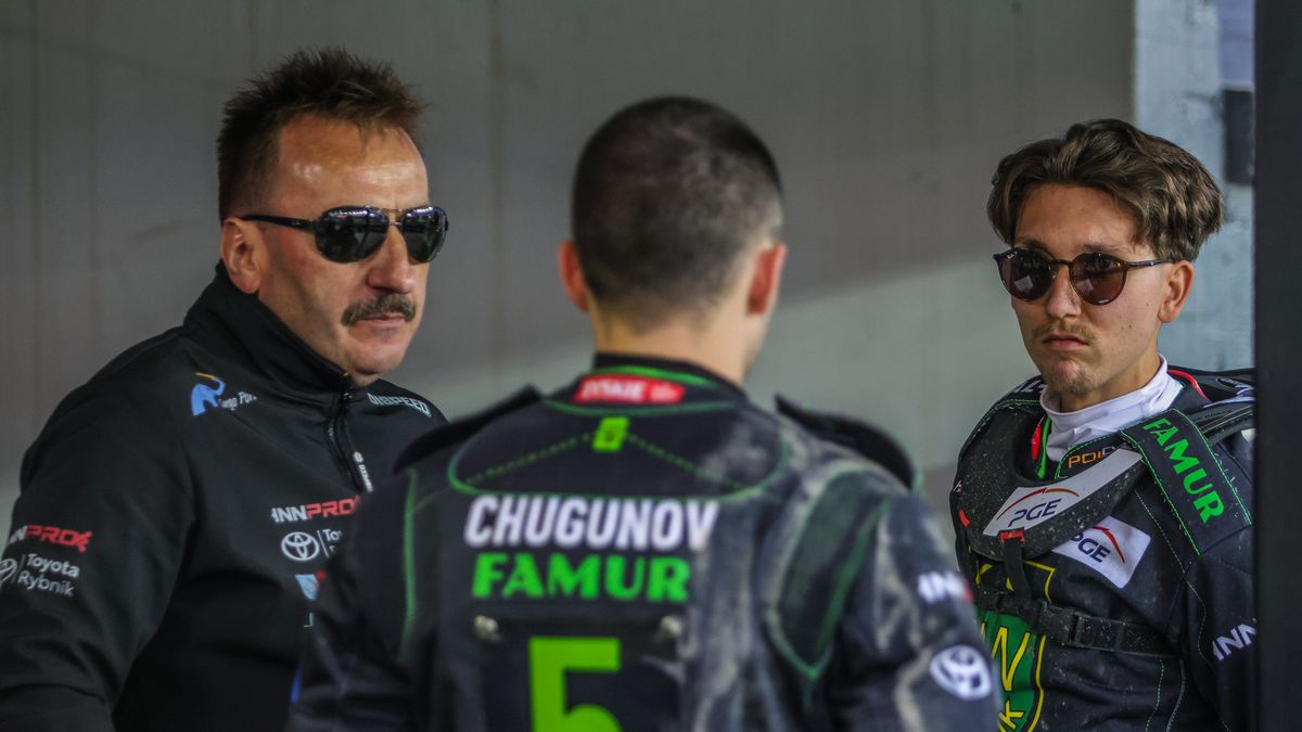 WP SportoweFakty / Patryk Kowalski / Na zdjęciu: Krzysztof Mrozek, Gleb Czugunow i Maksym Drabik