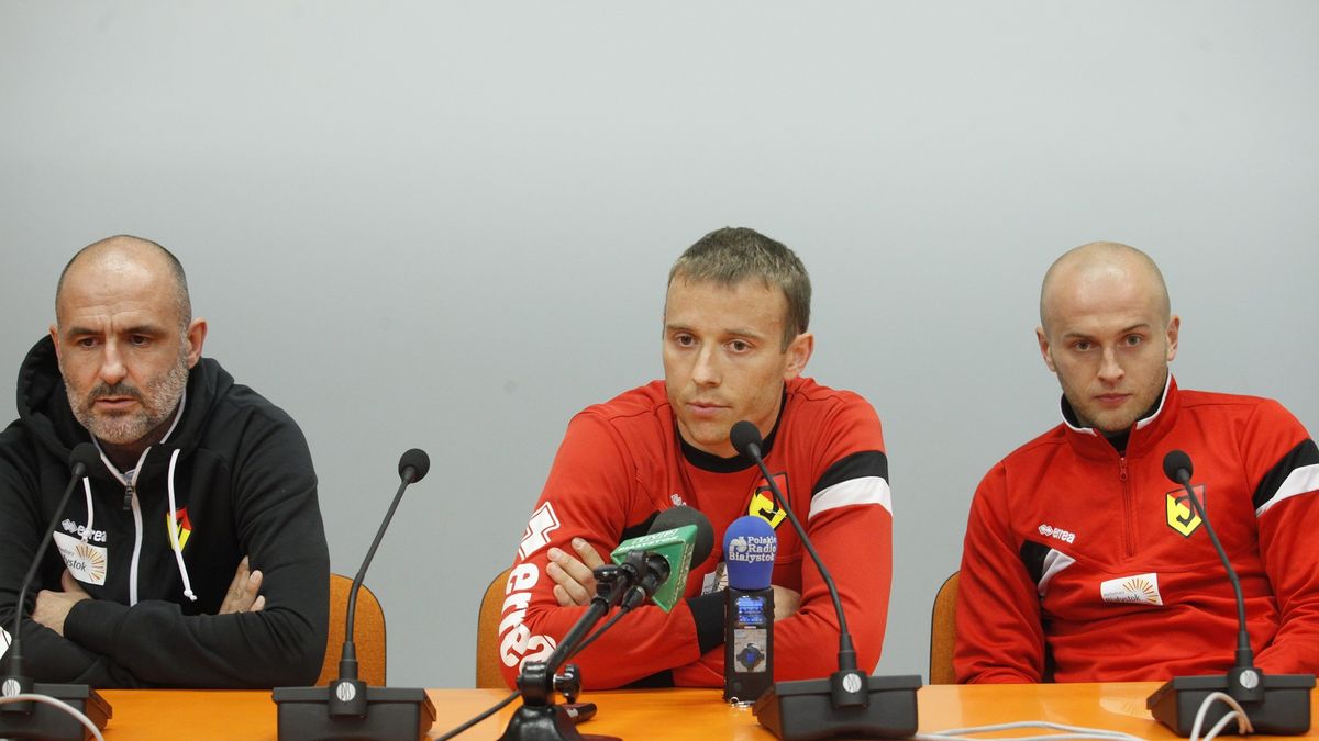 Michał Probierz (z lewej) i Rafał Grzyb